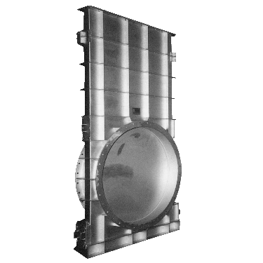 Damper guilhotina de seção redonda ou quadrada/retangular para montagem entre flanges de corte e isolamento de gases