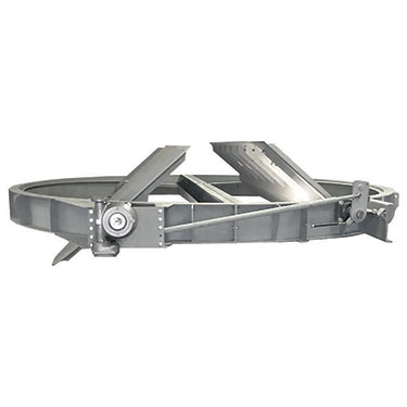 Damper de chaminé de uma ou más pás de fechamento para montagem entre flanges de isolamento da chaminé