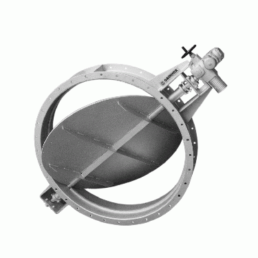 Damper borboleta para montagem entre flanges de regulagem/controle e isolamento de gases