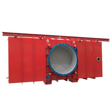 Damper ocular de desenho especial de guilhotina de seção circular de fechamento estanque para isolamento e manutenção